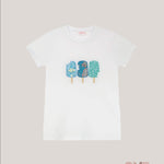 T-shirt bambino PESCIOLINO ROSSO TSM44 Bianca TSM44 BIANCO PESCIOLINO ROSSO 