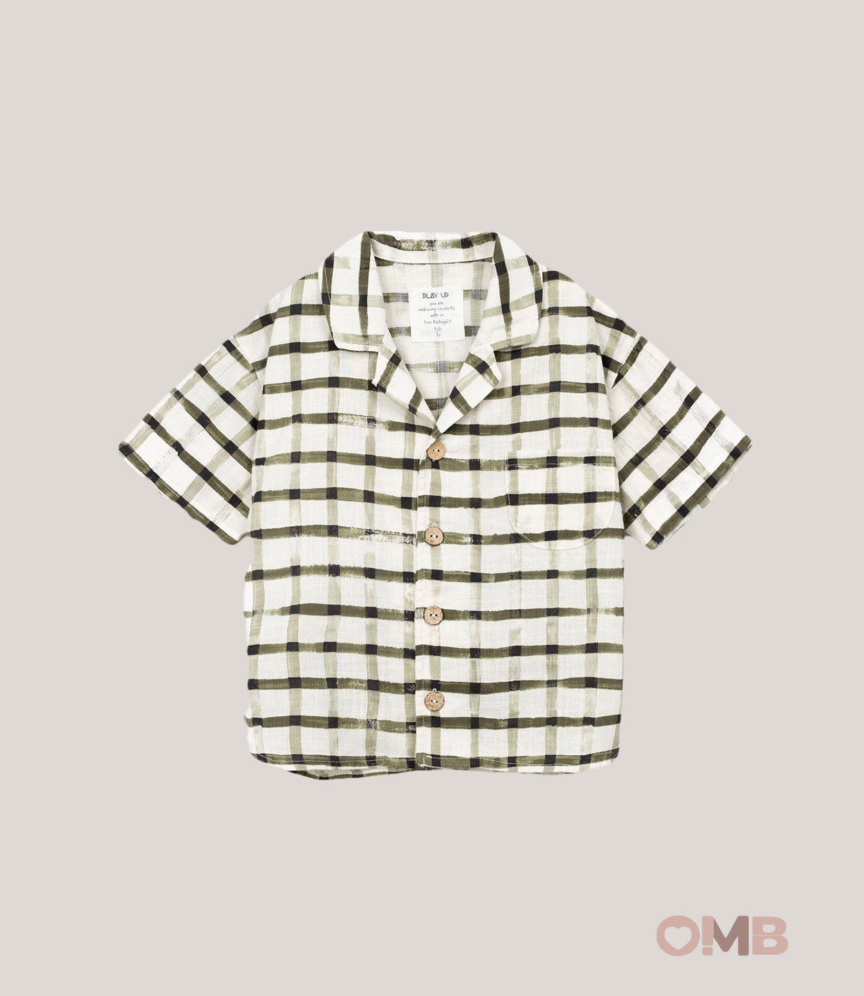 Camicia bambino PLAY UP 3AS11253 Verde 3AS11253 RIGA PLAY UP 