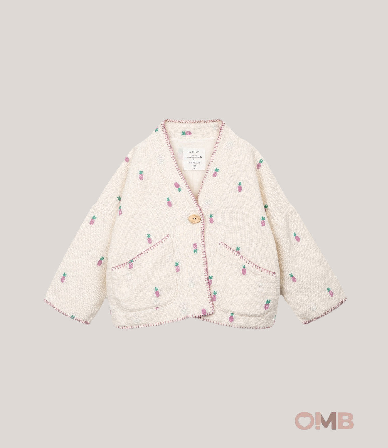 Cardigan bambina PLAY UP 4AS11401 Panna 4AS11401 ANANAS PLAY UP 