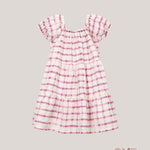 Abito bambina PLAY UP 4AS11453 Rosa 4AS11453 QUADRI PLAY UP 
