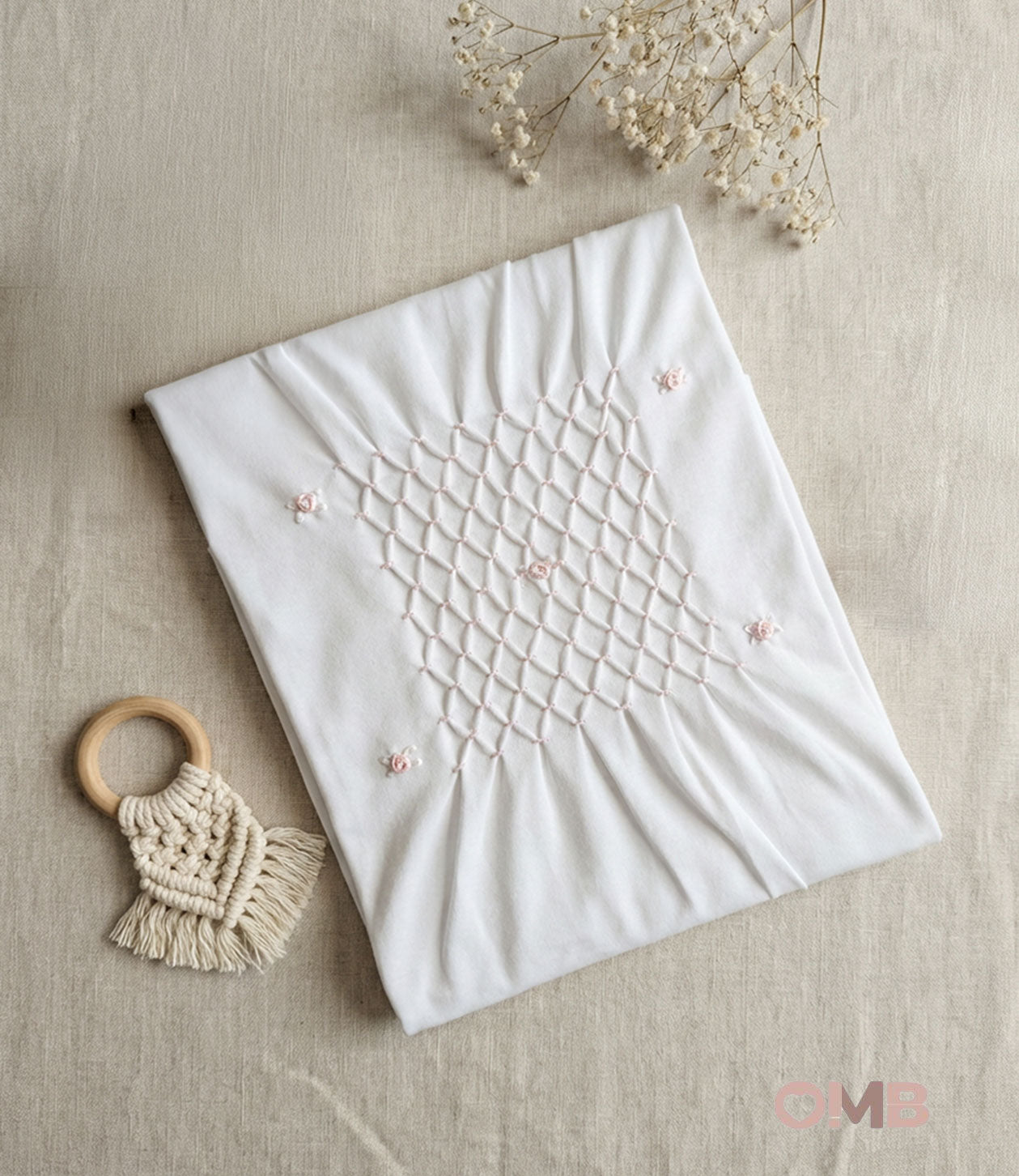 Coperta neonata PRIMODI BEBE 136151 Bianca 13615.1 BIANCO/ROSA PRIMODI BEBE 