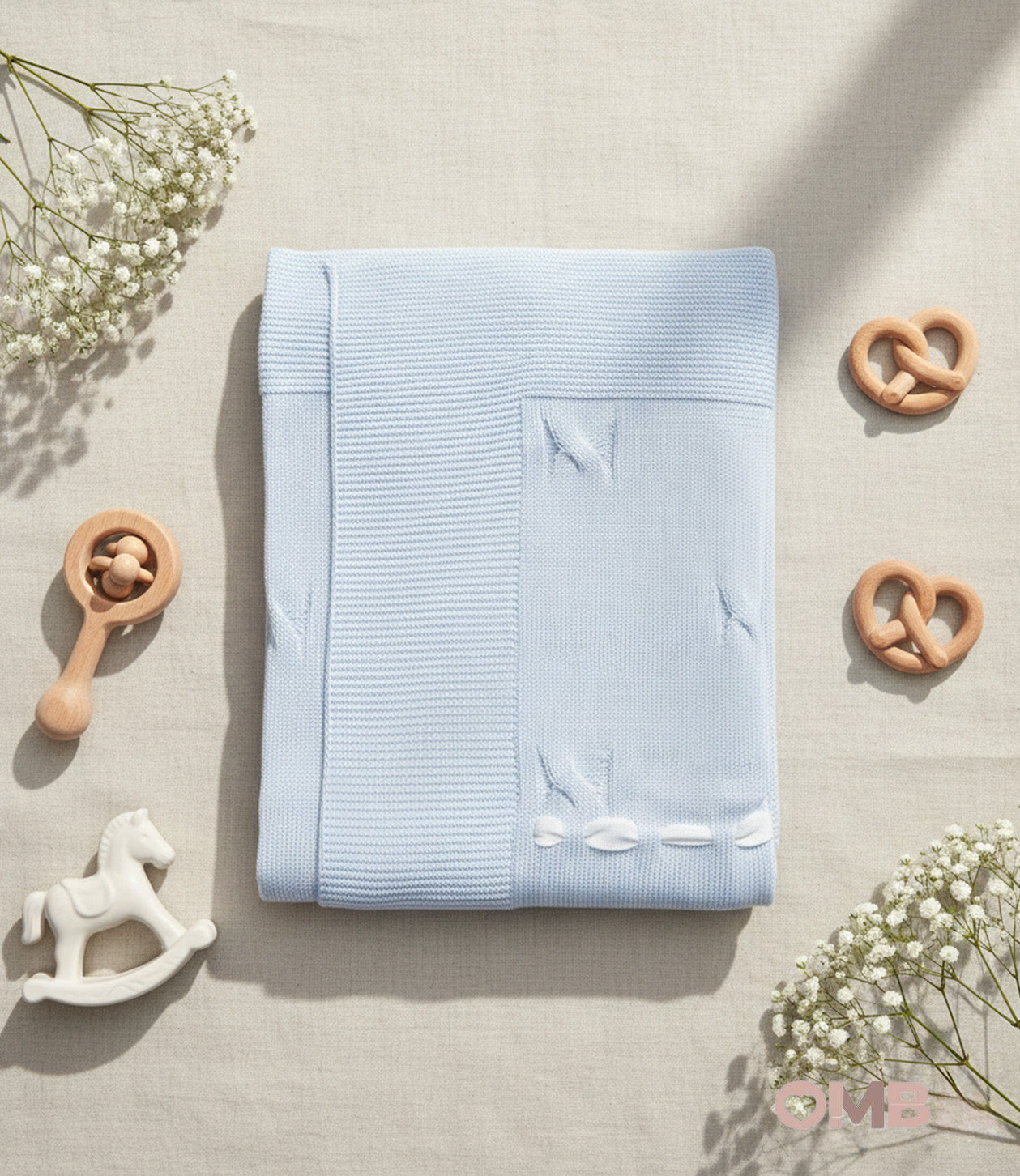 Coperta PRIMODI BEBE neonato 3601 1S Bianco 3601.1S BIANCO-CIELO PRIMODI BEBE 