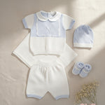 Set nascita PRIMODI BEBE neonato 3601 25 9 10 Bianco 3601.25-9-10 BIANCO-CIELO PRIMODI BEBE 