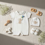 Set nascita PRIMODI BEBE neonato 3604 5 9 10 Bianco<BR/> 3604-5-9-10 BIANCO-MULTI PRIMODI BEBE 