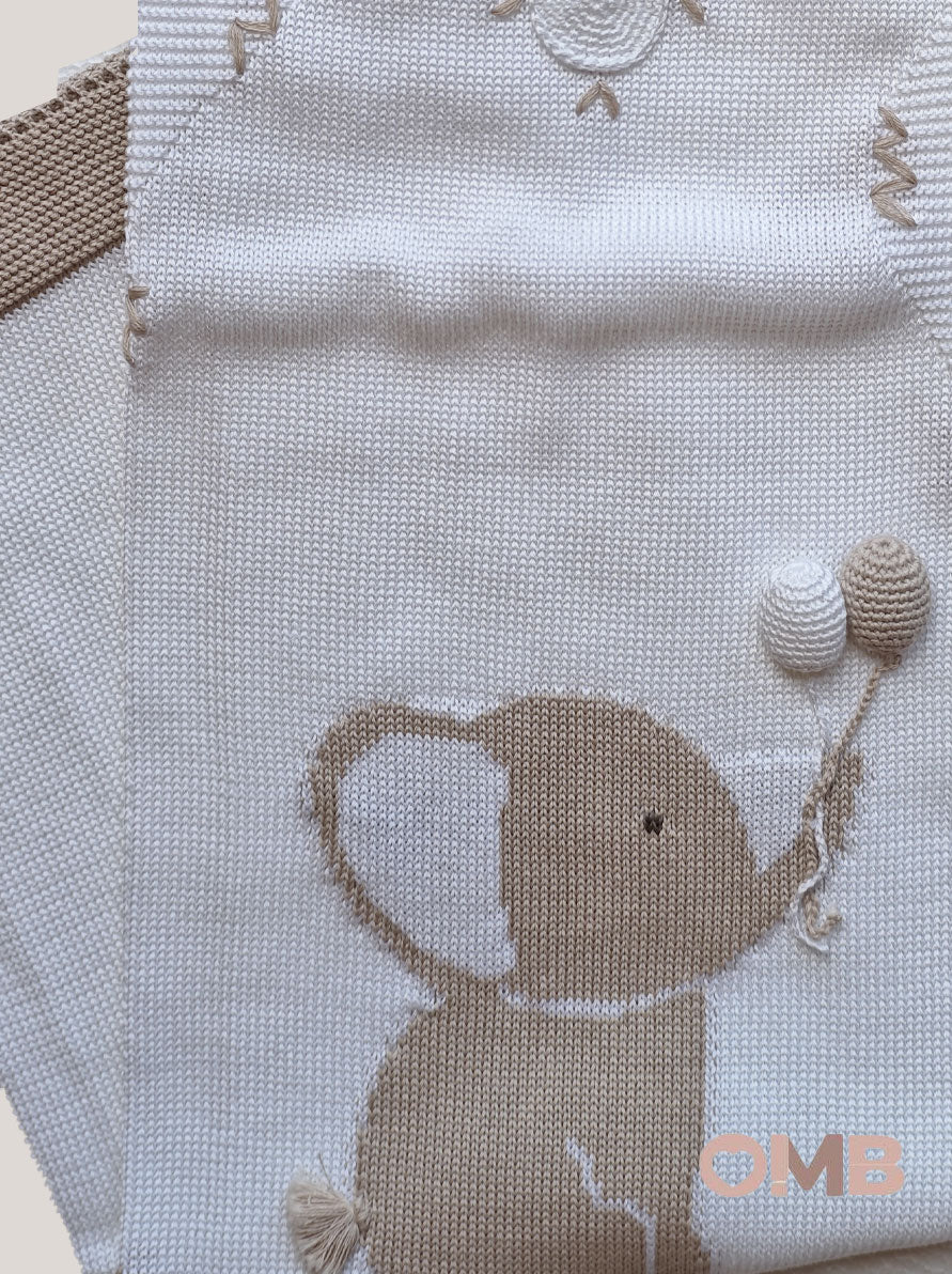 Coperta neonato PRIMODI BEBE 36041S Bianca 3604.1S BIANCO-SABBIA PRIMODI BEBE 