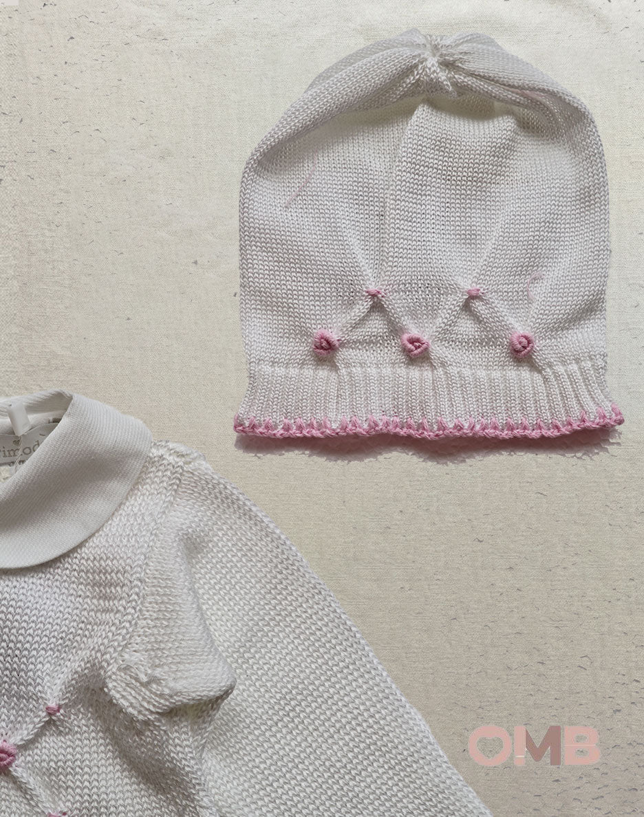 Set nascita neonata PRIMODI BEBE 3615910 Bianco<BR/> 3615-9-10 BIANCO/ROSA PRIMODI BEBE 