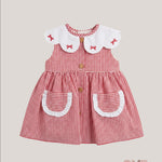 Abito bambina VALENTINA BEBES NUBE119 Rosso NUBE119 QUADRI VALENTINA BEBES 