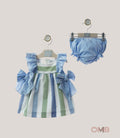 Abito Neonata Yoedu 0332 azzurro