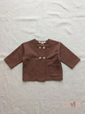 Cardigan neonata ZHOE & TOBIAH FFF13 Marrone
