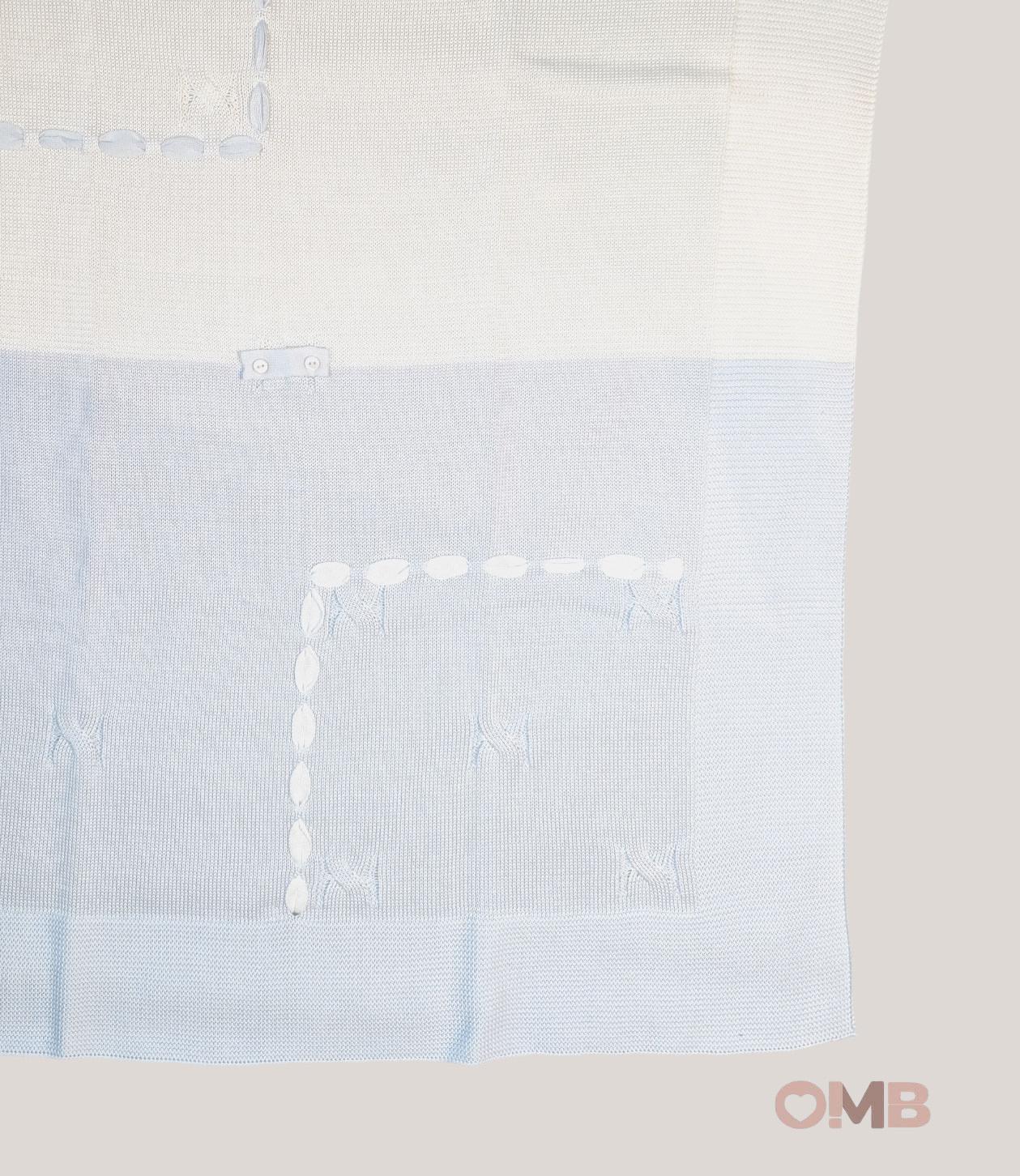 Coperta PRIMODI BEBE neonato 3601 1S Bianco 3601.1S BIANCO-CIELO PRIMODI BEBE 