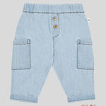 Pantalone Neonato 1+inthefamily Leonardo blu LEONARDO DENIM 1+INTHEFAMILY 
