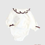 Camicia ARC EN CIEL neonata 1137 Bianco 1137 BCO-BORDEAU ARC EN CIEL 