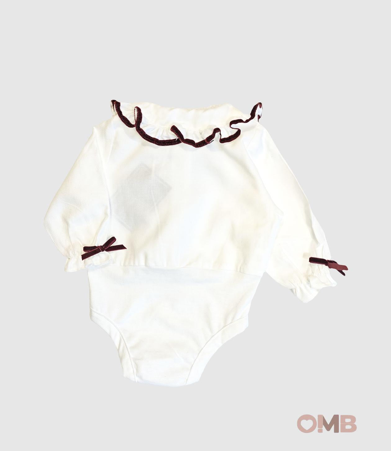 Camicia ARC EN CIEL neonata 1137 Bianco 1137 BCO-BORDEAU ARC EN CIEL 