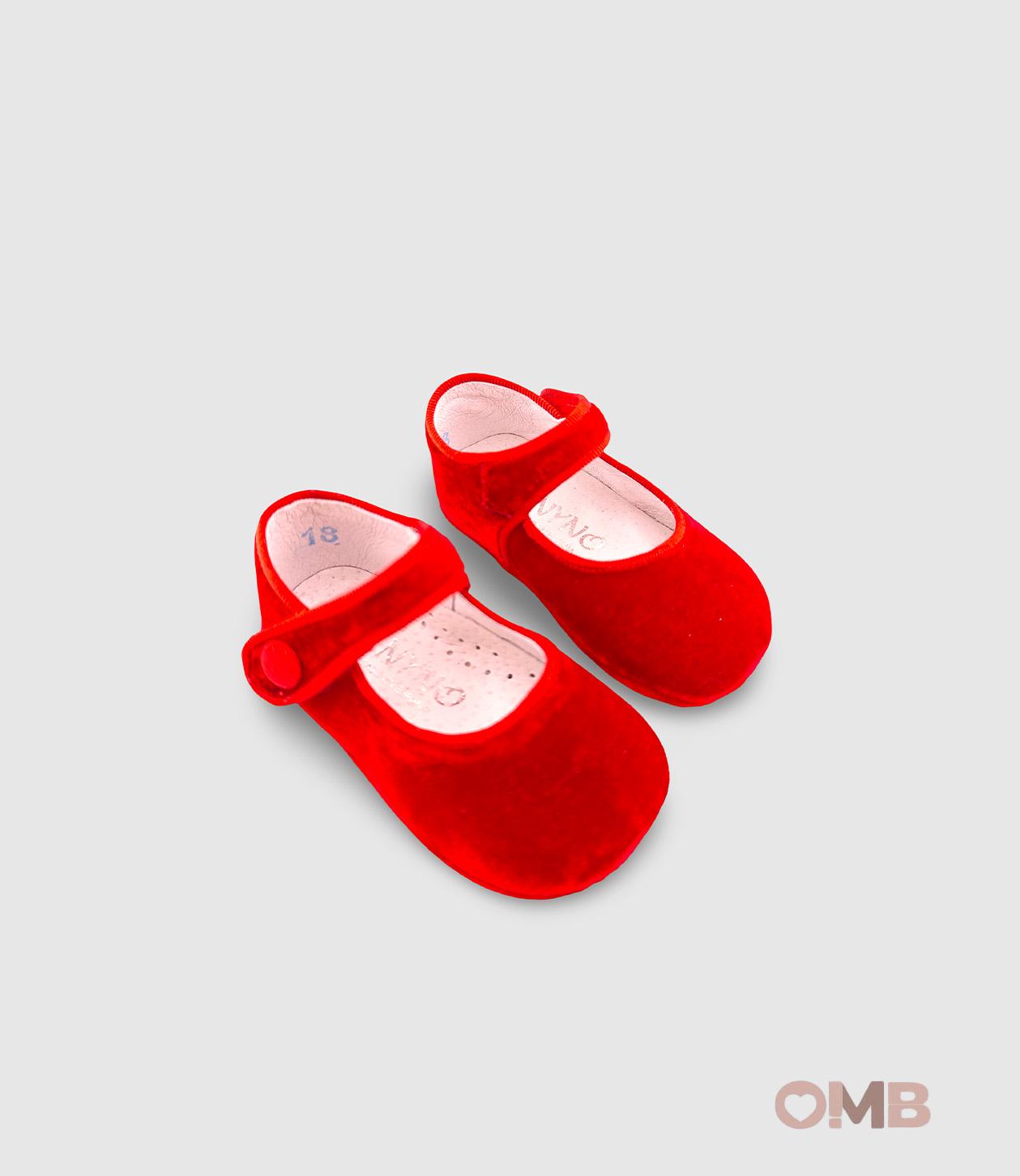 Scarpe culla PANYNO neonata A2501 Rosse A2501 PIEL SMART TERCIOPELO ROJO PANYNO 