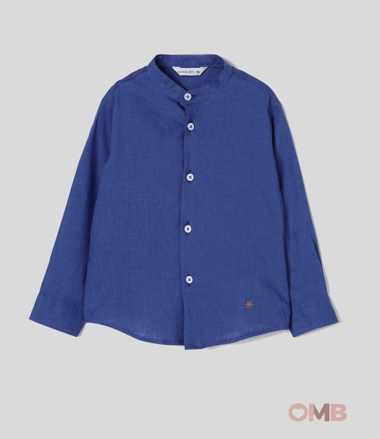 Camicia coreana Bambino MANUEL RITZ 3096 Blu 3096 BLU MANUEL RITZ 