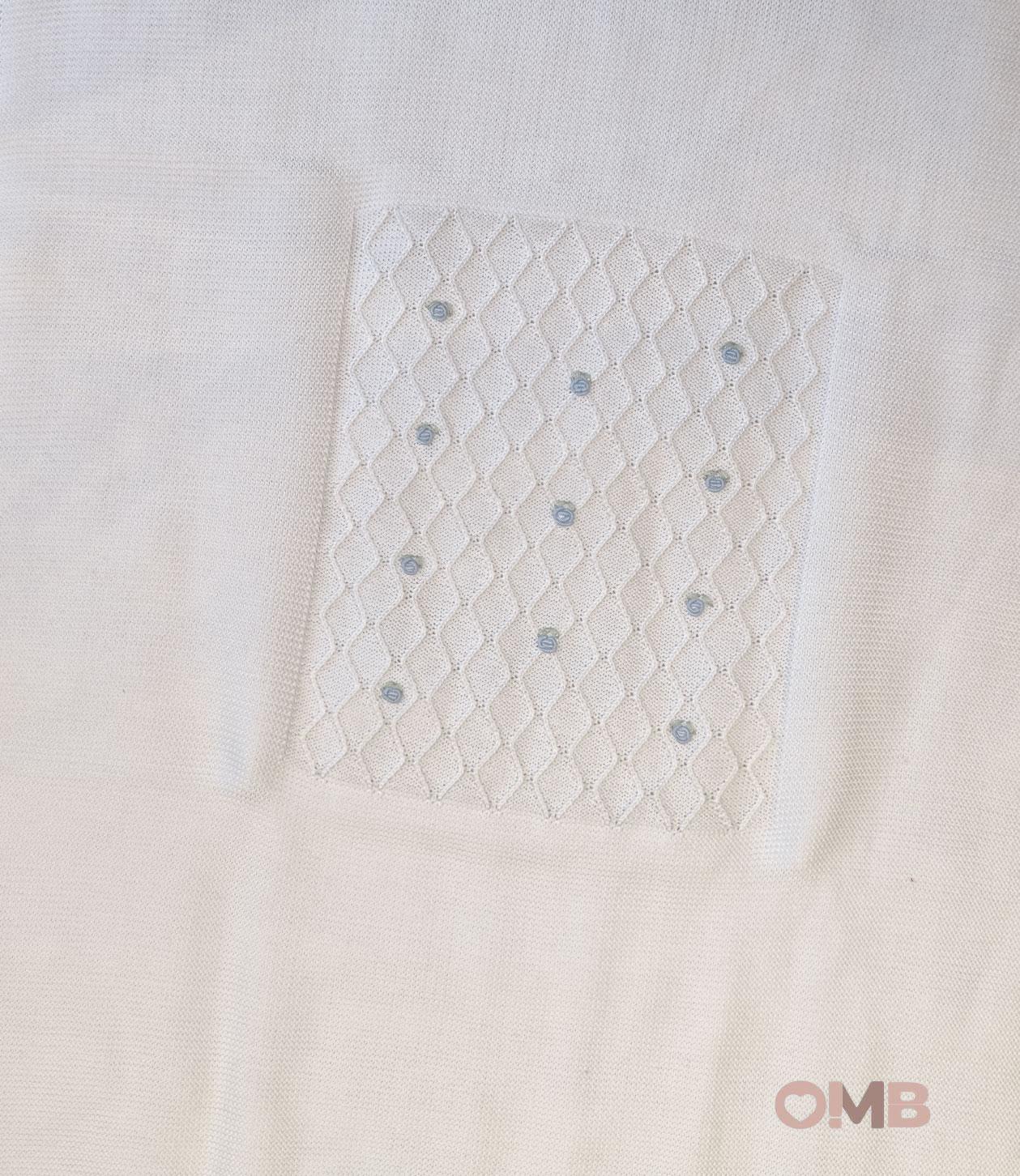 Coperta neonato PEPECE' 2450 Bianco 2450 BIANCO-CIELO PEPECE' 