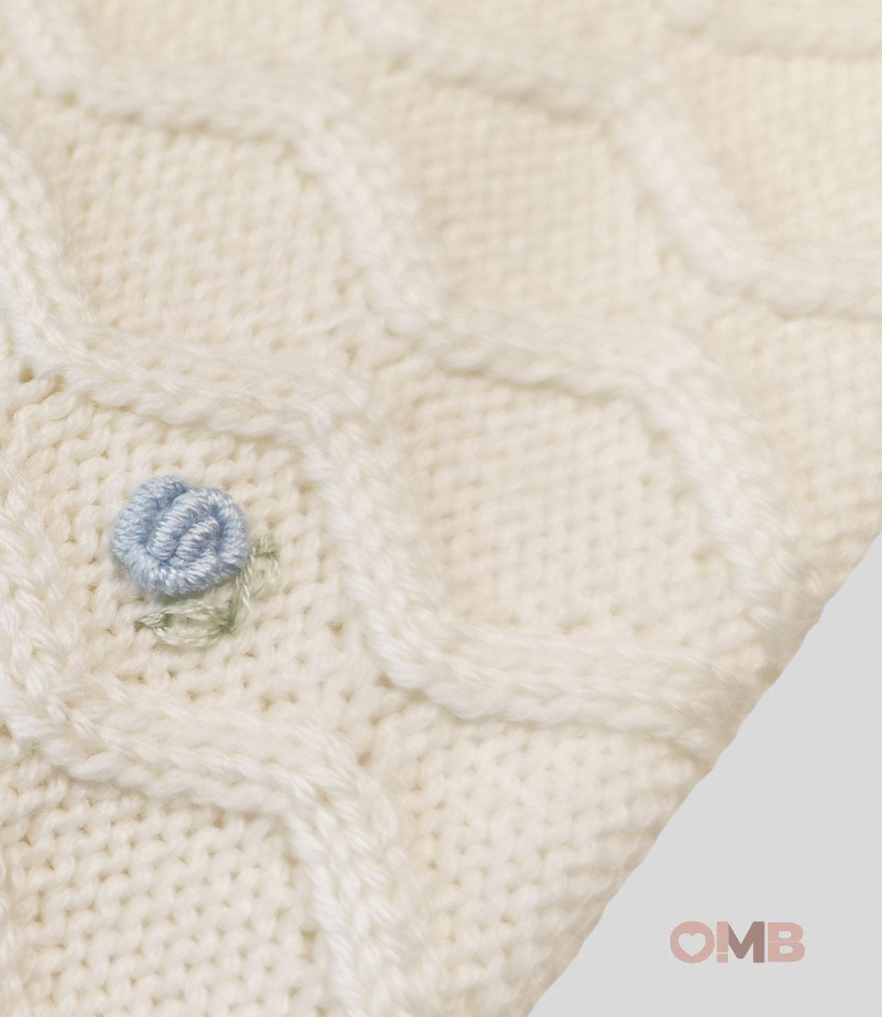 Coperta Neonato PEPECE' 2410 Bianca 2410 BCO-CIELO PEPECE' 