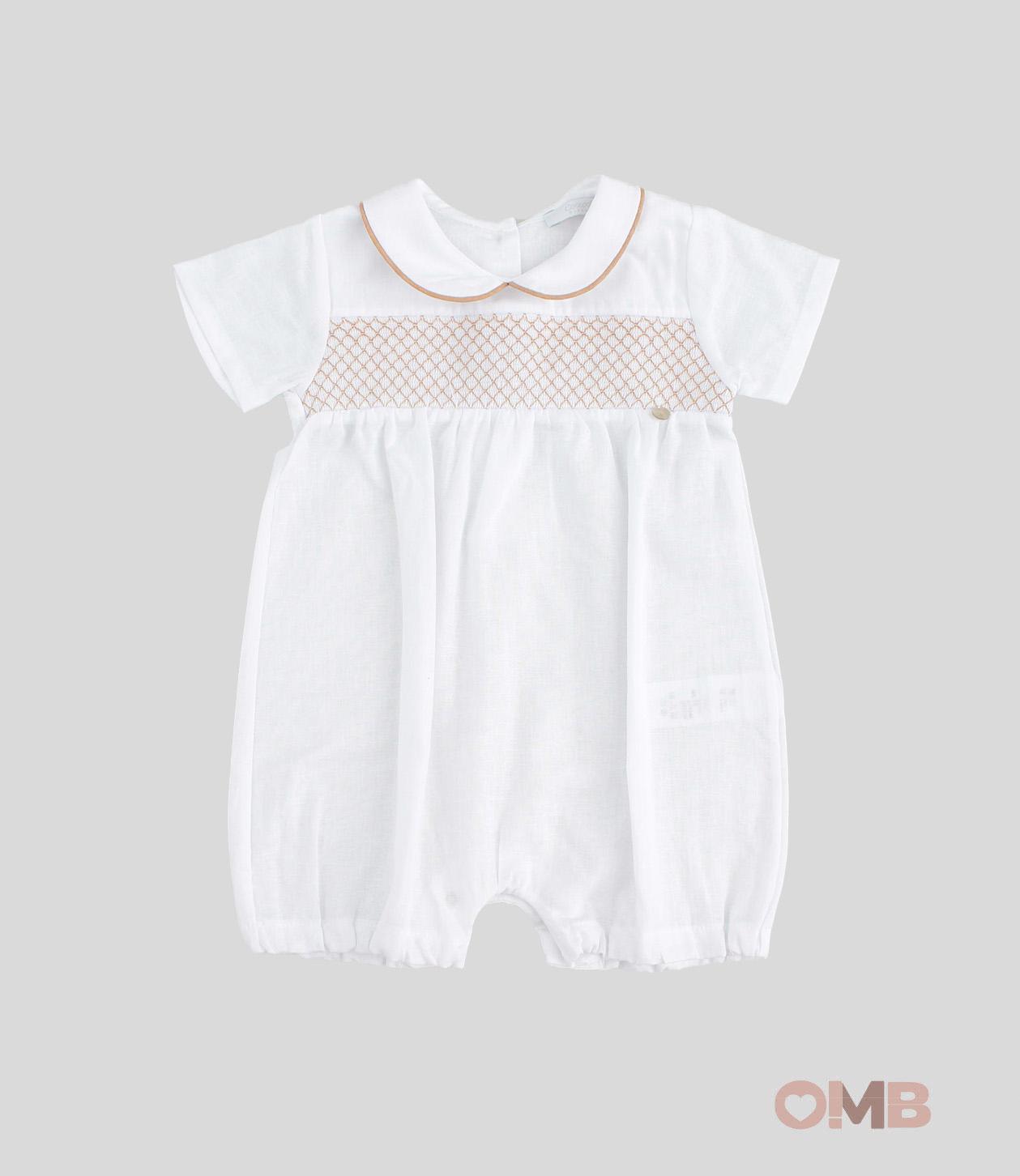 Pagliaccetto neonata Coccode 125 Bianco mezza manica collo tondo elastico bottoni 125 BIANCO COCCODE 