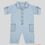 Salopette Neonato 1+inthefamily Massimo blu MASSIMO DENIM 1+INTHEFAMILY 