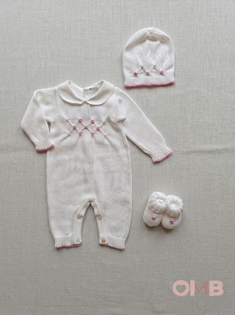 Set nascita neonata PRIMODI BEBE 3615910 Bianco<BR/> 3615-9-10 BIANCO/ROSA PRIMODI BEBE 