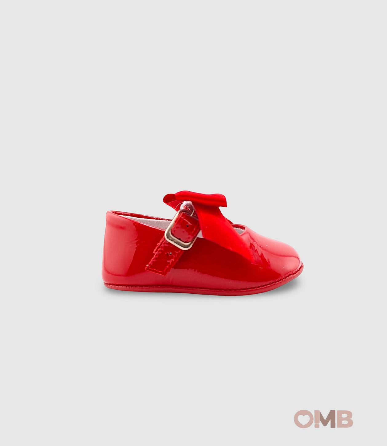 Scarpe culla PANYNO neonata A3501 Rosse A3501 PIEL CHAROL ROJO PANYNO 