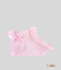 Calzino neonata Condor 2439/4 Rosa maglia rasata fiocco organza