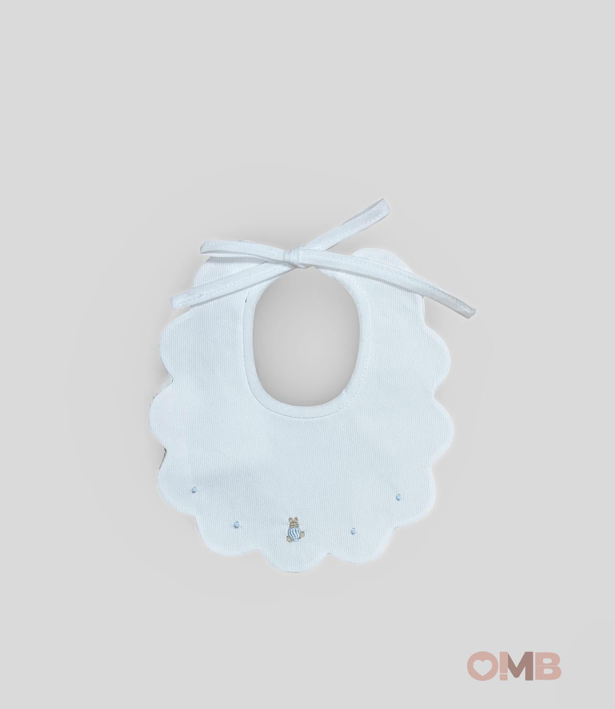 Bavaglino Neonato PEPECE' 305 Bianco<BR/> 305 CIELO PEPECE' 