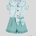 Completo Neonata Calamaro Baby 11122 verde acqua 11122-B VERDE CALAMARO BABY 