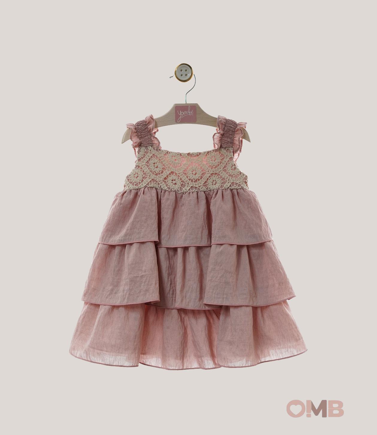 Abito Bambina Yoedu 0502 rosa 0502A ROSA YOEDU 