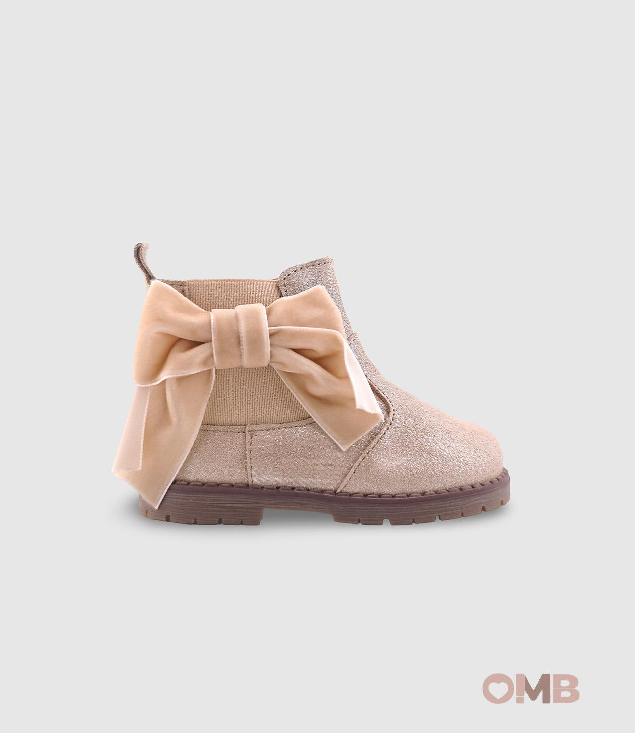 Stivale PANYNO bambina B3127 Beige<BR/> B3127 PIEL SERRAJE PUNTINI VISION PANYNO 