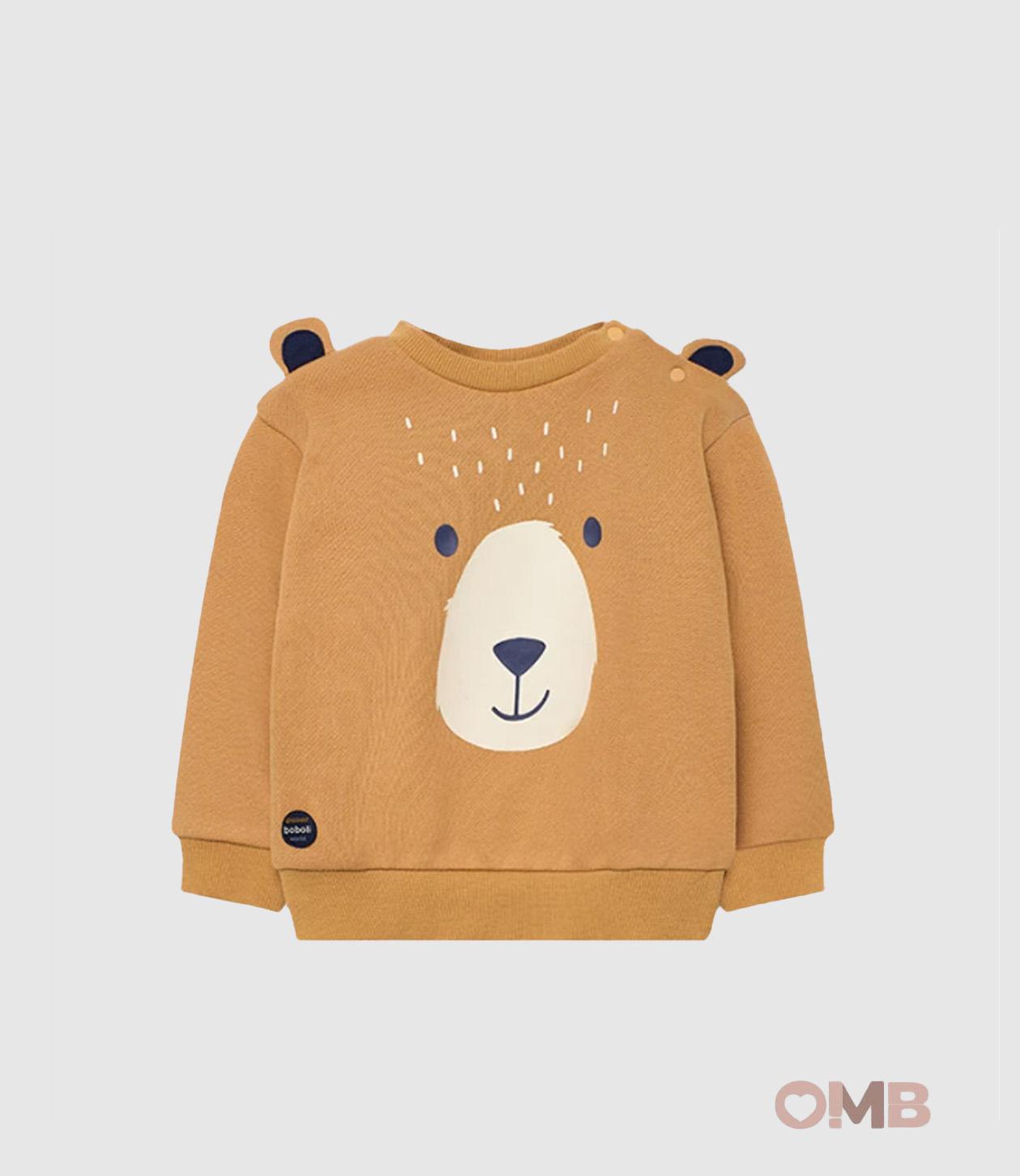 Felpa Boboli bambino 302050 Senape<BR/> 302050 SENAPE BOBOLI 