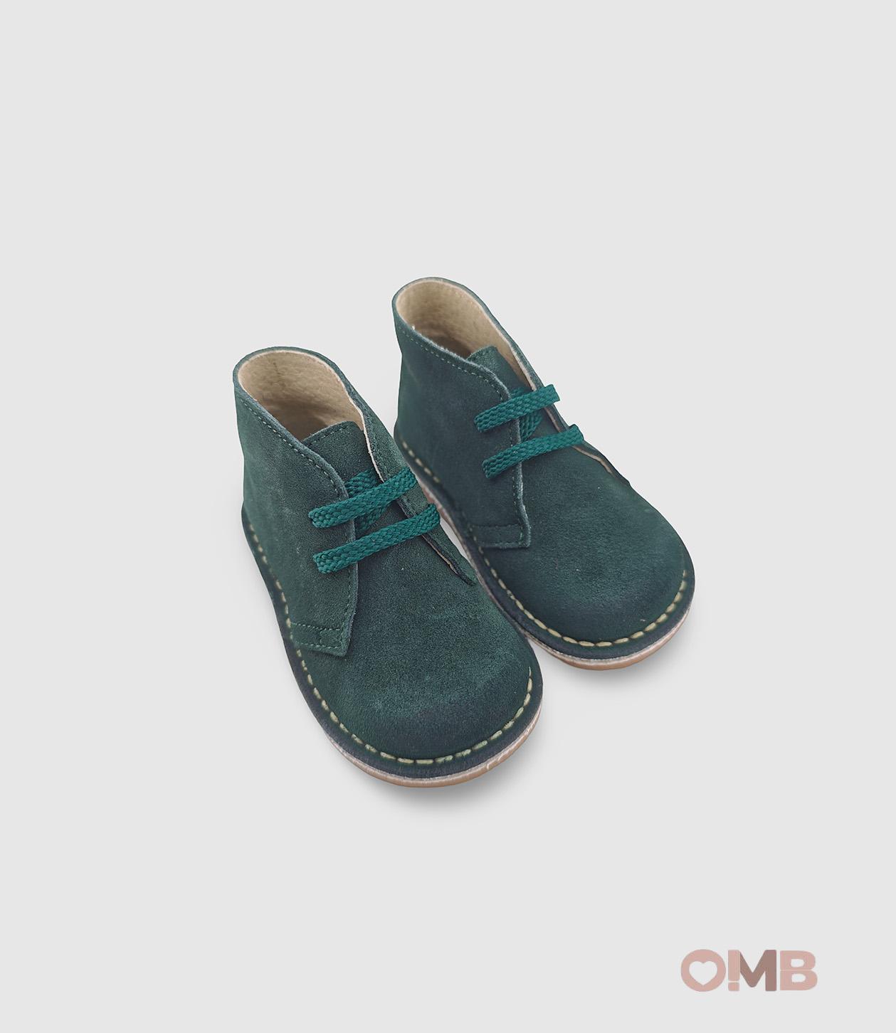 Polacchina PANYNO bambina B3533 Verde B3533 PIEL SERRAJE VERDE BOTELLA PANYNO 