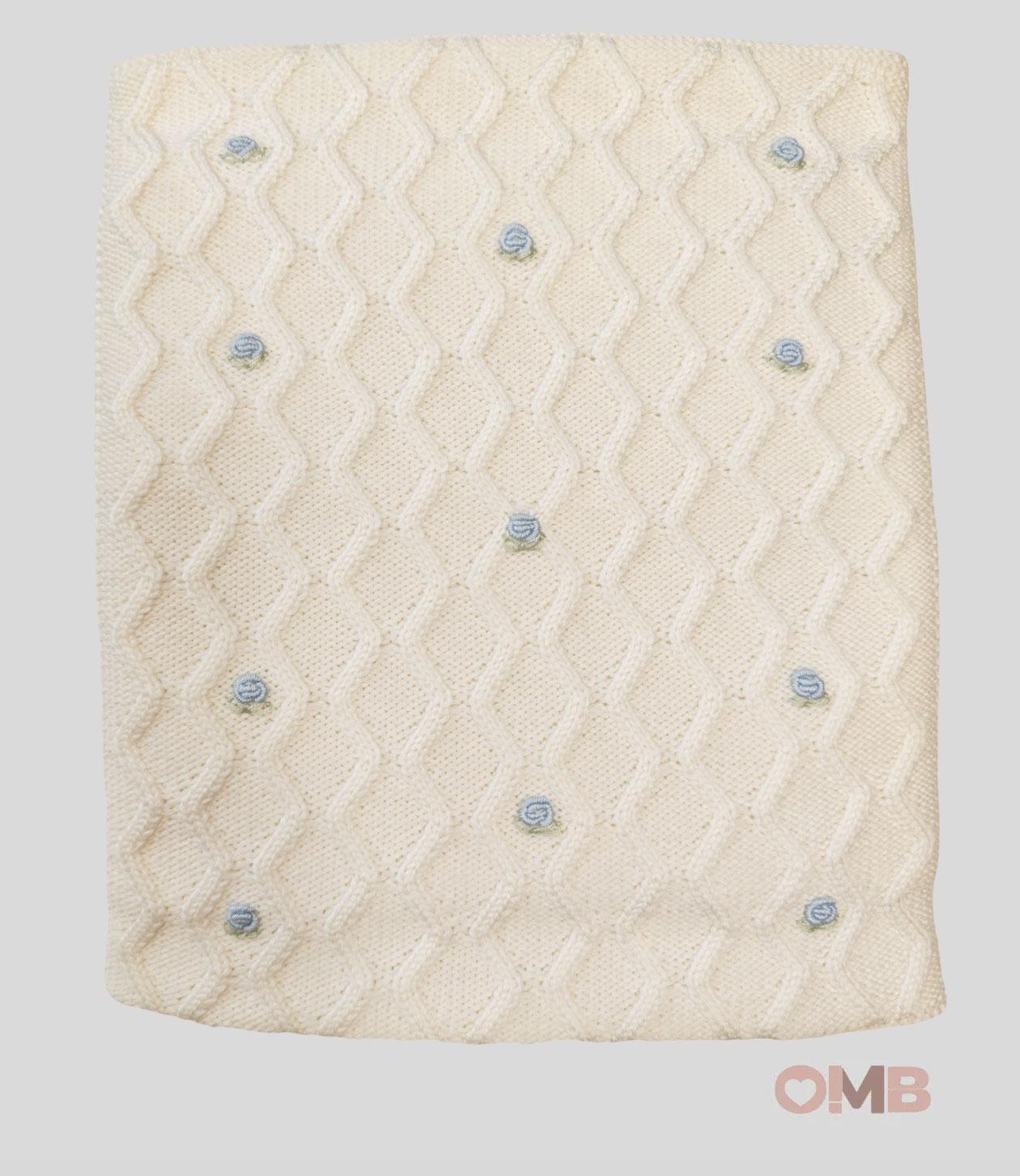 Coperta Neonato PEPECE' 2410 Bianca 2410 BCO-CIELO PEPECE' 