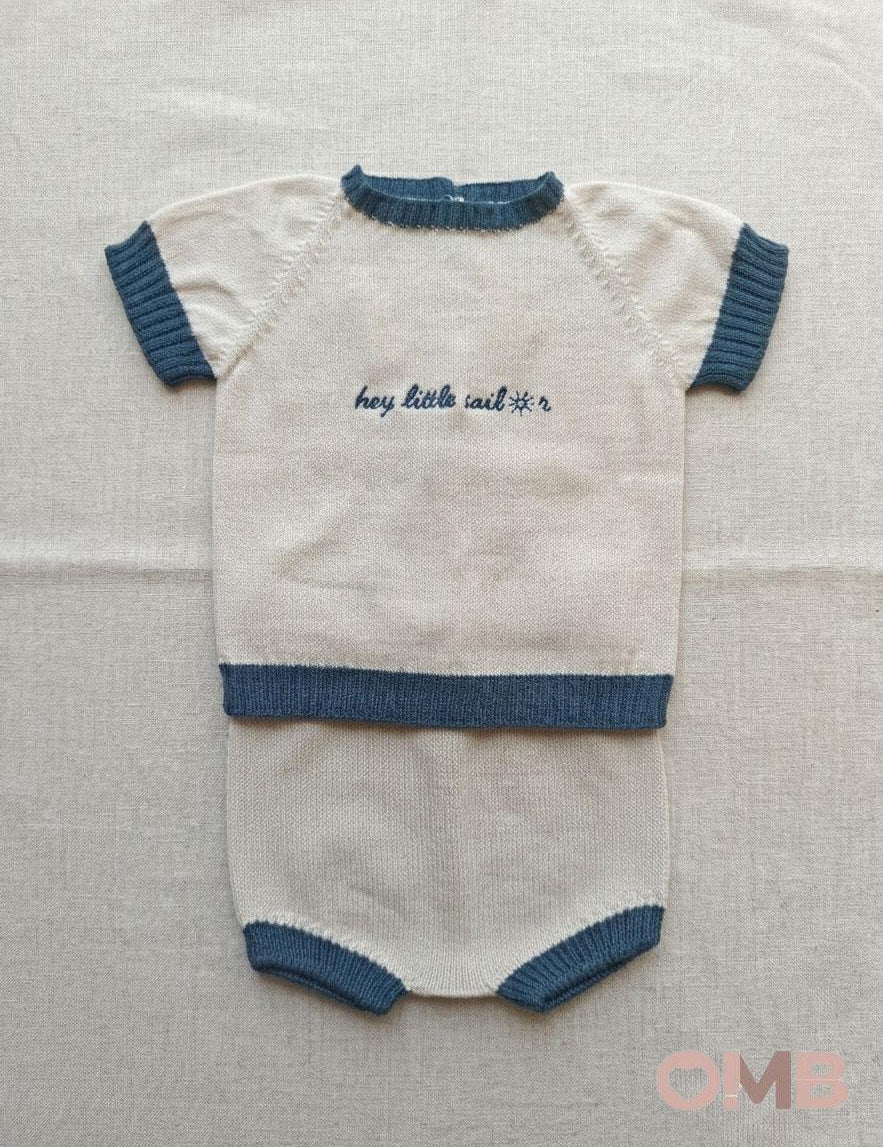 Completo neonato LI & ME 67276728 Blu 6727-6728 PANNA/BLU LI & ME 