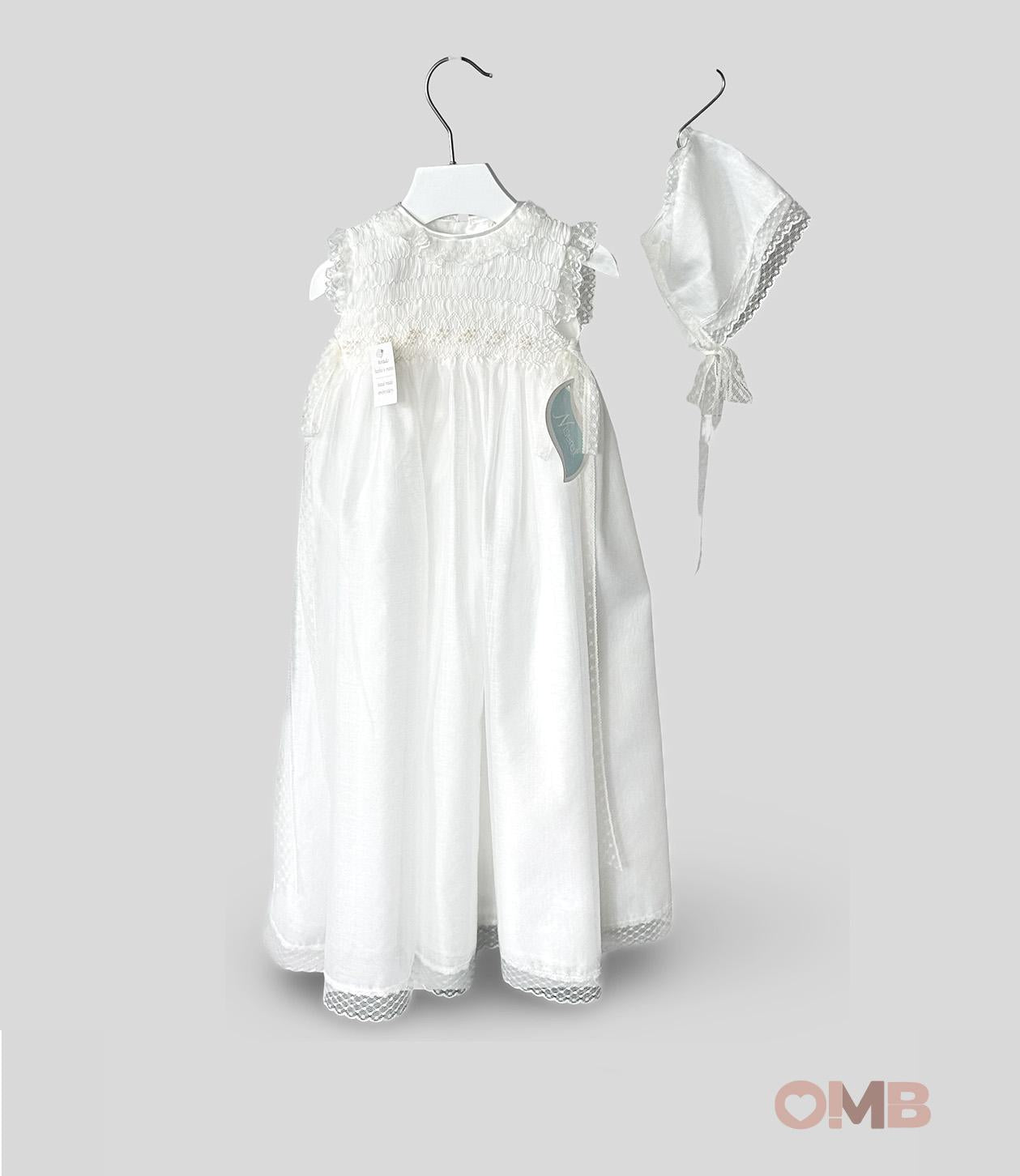 Abito Neonata NISERET 5593 Bianco 5593 PANNA NISERET 