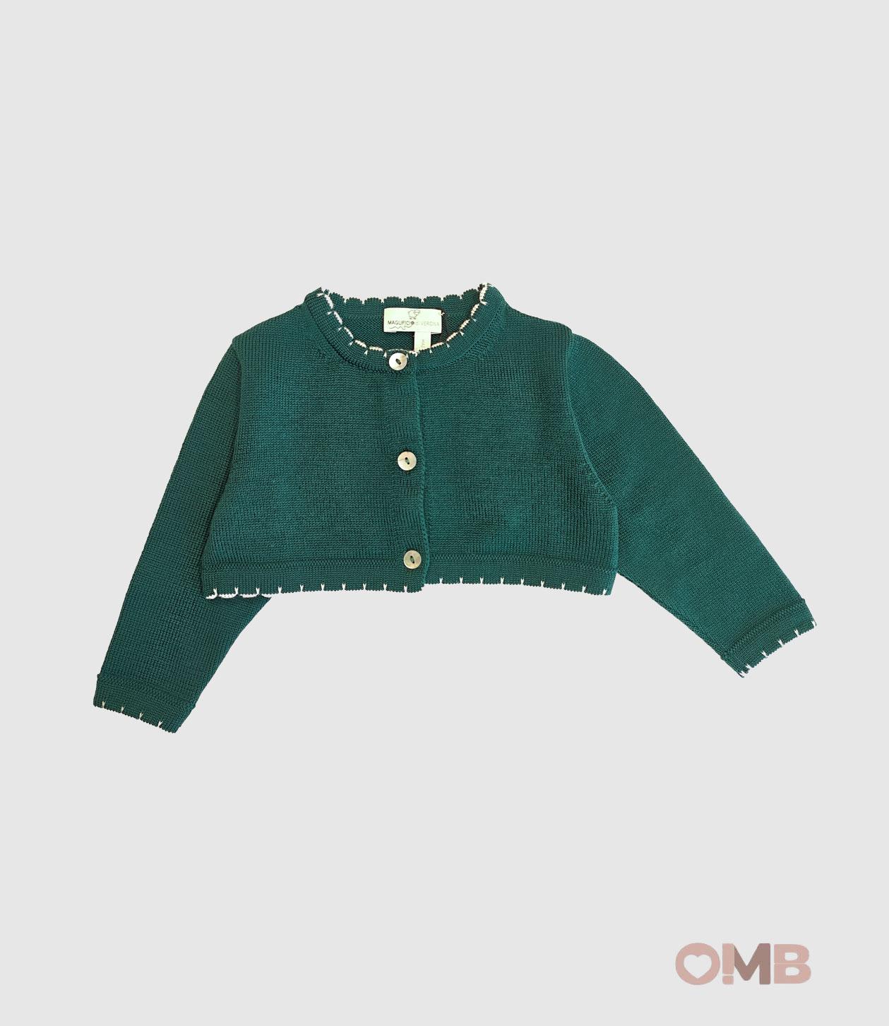 Cardigan MAGLIFICIO VERONA neonata 45428 Verde<BR/> 45428 VERDE MAGLIFICIO VERONA 