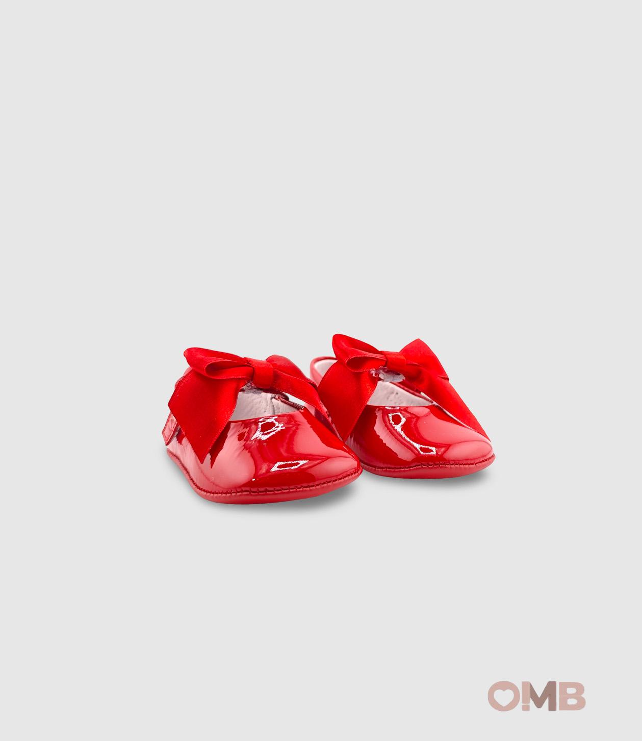 Scarpe culla PANYNO neonata A3501 Rosse A3501 PIEL CHAROL ROJO PANYNO 