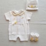 Set nascita neonata PRIMODI BEBE 36055CAPBAB Bianco 3605.5+CAP+BAB BIANCO/GIALLO PRIMODI BEBE 