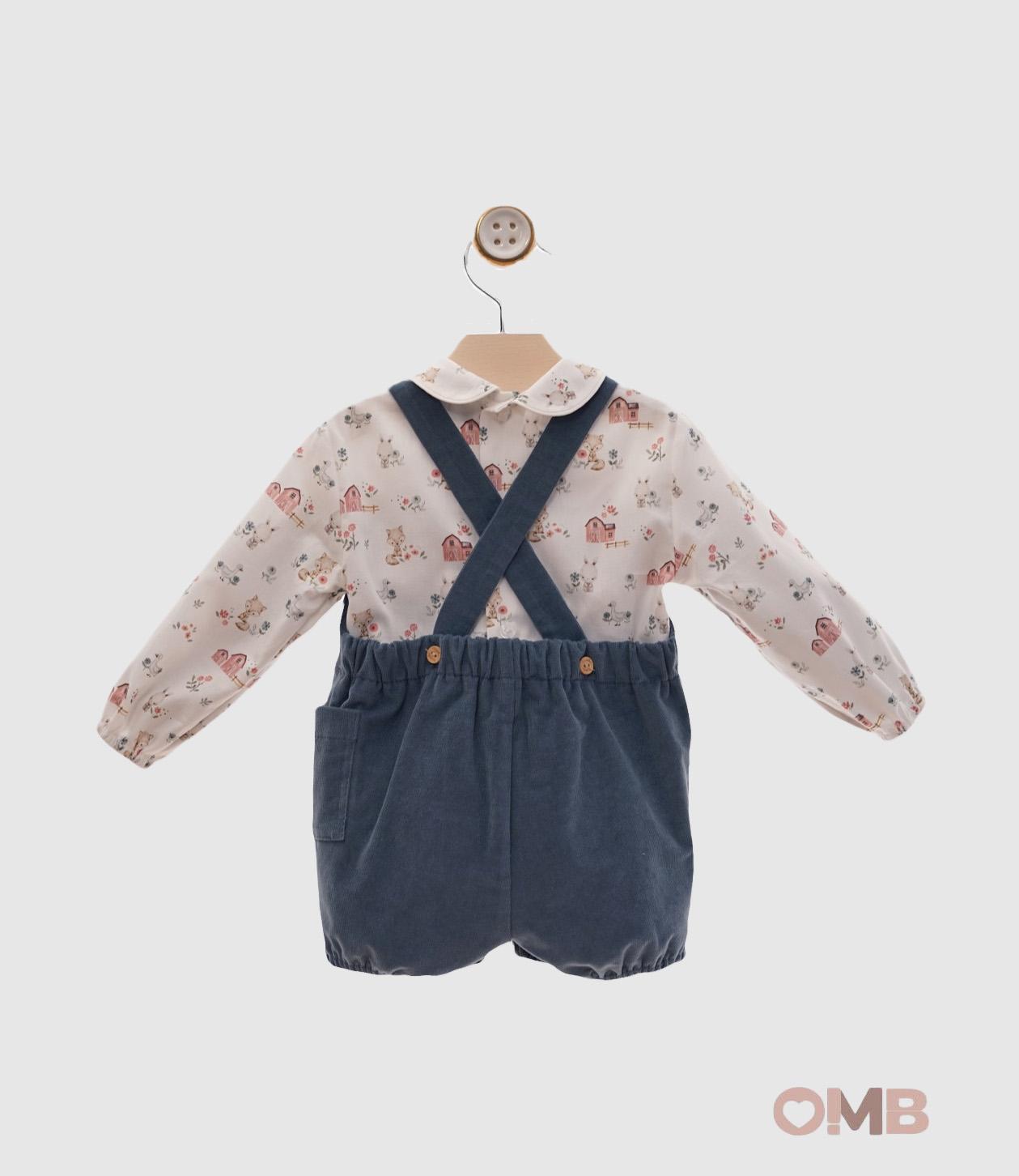 Salopette YOEDU neonata 1857 Blu 1857 BLU YOEDU 