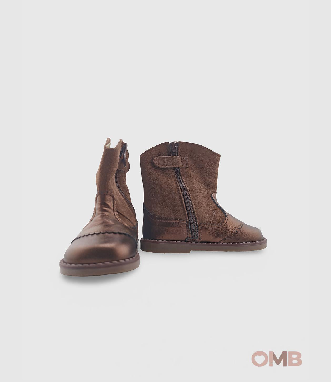 Stivale PANYNO bambina B3322 Marrone B3322 PIEL LAMINADO BRONCE PANYNO 