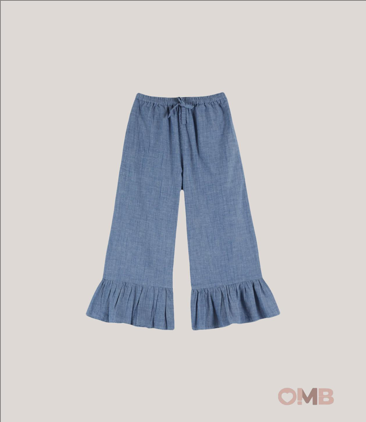 Pantalone EMILE ET IDA bambina AD053 Blu AD053 JEANS EMILE ET IDA 