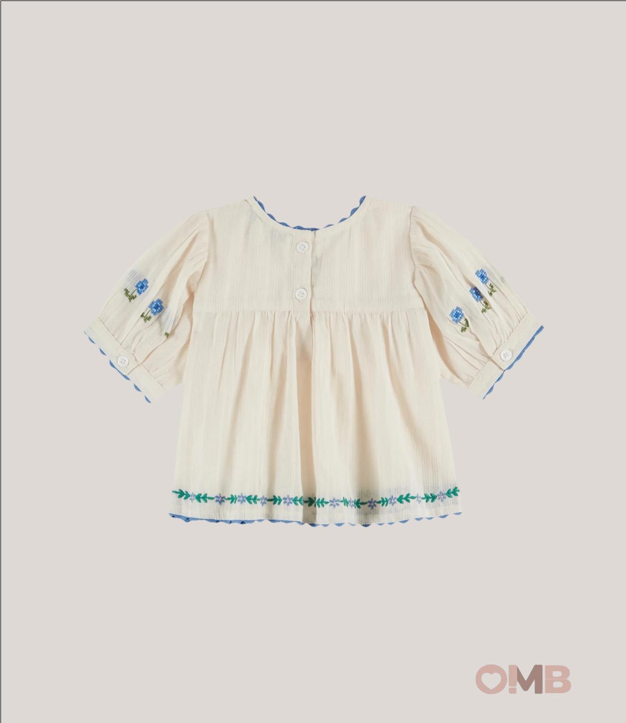 Blusa EMILE ET IDA neonata AD043 Panna AD043 PANNA-BLU EMILE ET IDA 