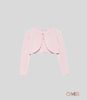 Cardigan bambina Abel&Lula 5382 Rosa viscosa bottone girocollo orli ondulati