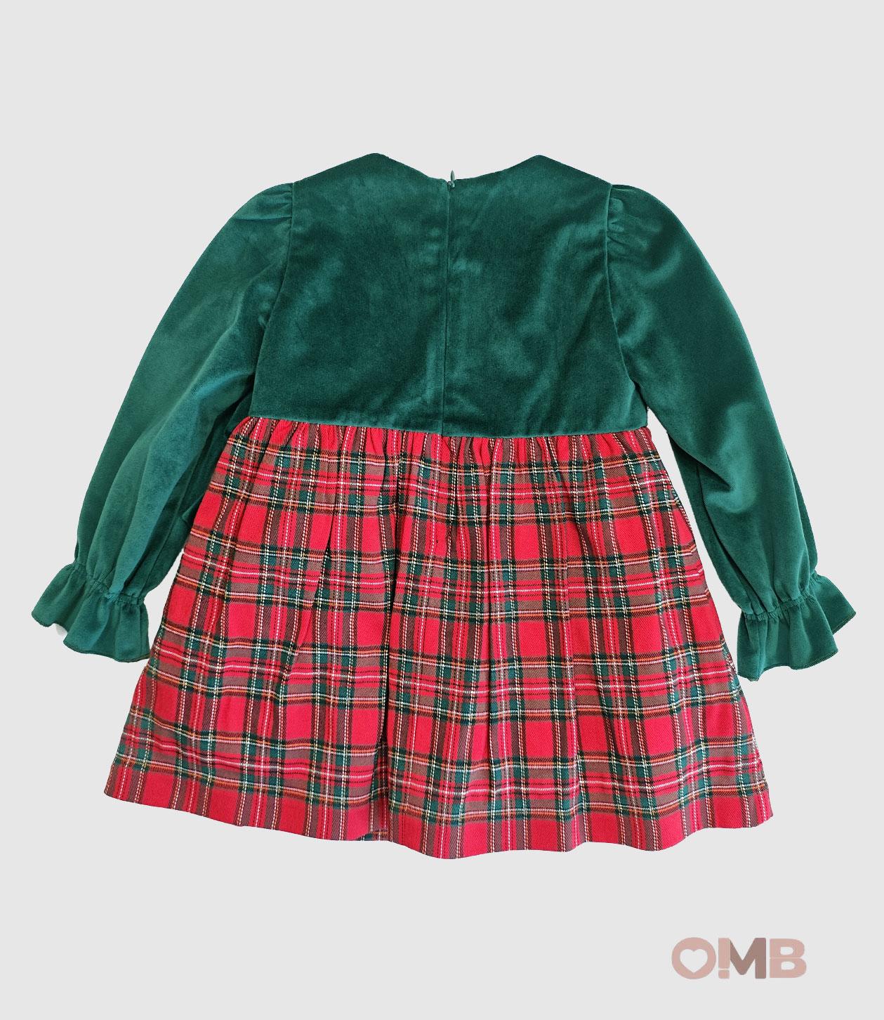 Abito AMBARABA' neonata FF36008 Rosso FF36008 TARTAN AMBARABA' 