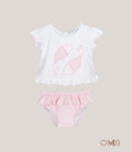Completo neonata CALAMARO BABY 23067B Rosa