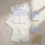 Set nascita PRIMODI BEBE neonato 3601 25 9 10 Bianco 3601.25-9-10 BIANCO-CIELO PRIMODI BEBE 