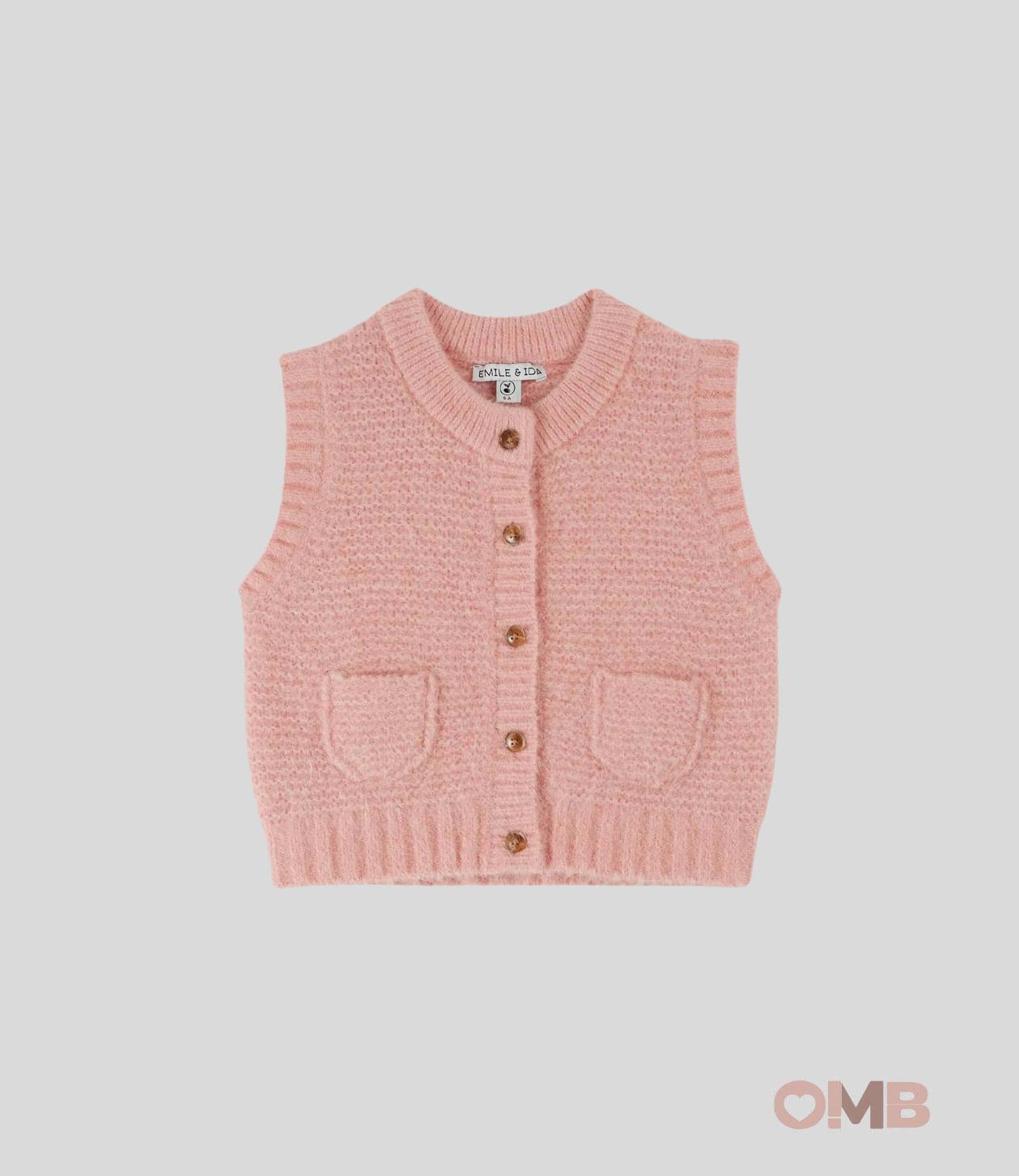 Gilet Emile et Ida bambina AC300 Rosa AC300 ROSA EMILE ET IDA 