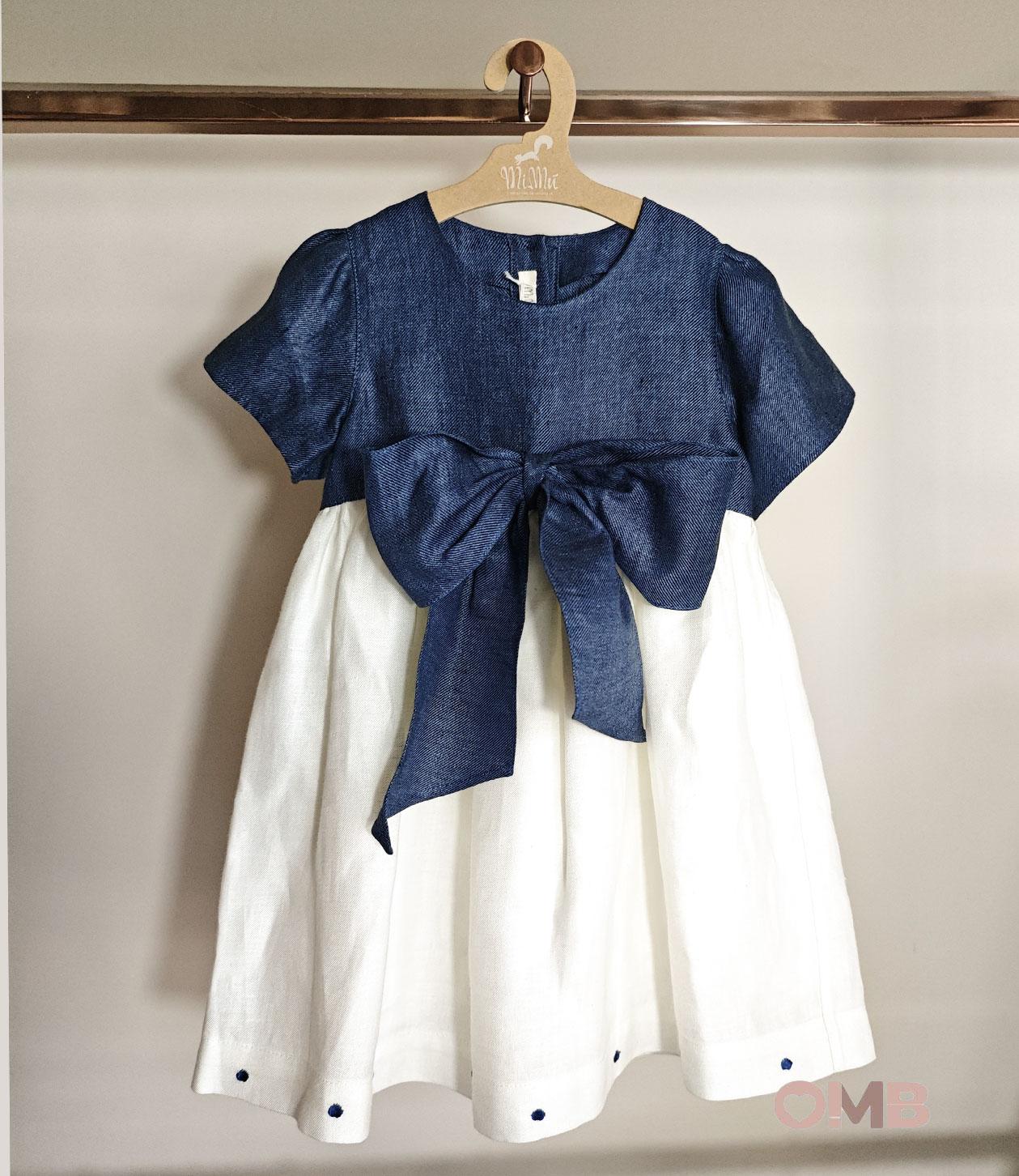 Abito bambina MIMU 0906 Blu 0906 DENIM/LINO MIMU 