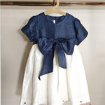 Abito bambina MIMU 0906 Blu 0906 DENIM/LINO MIMU 