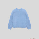 Maglione Abel&Lula bambina 5827 Celeste<BR/> 5827 CELESTE ABEL&LULA 